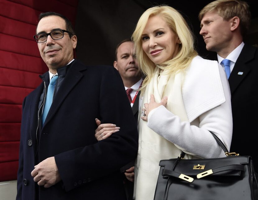 In January, then Treasury Secretary-designate Stephen Mnuchin and his then-fiancee, Louise...