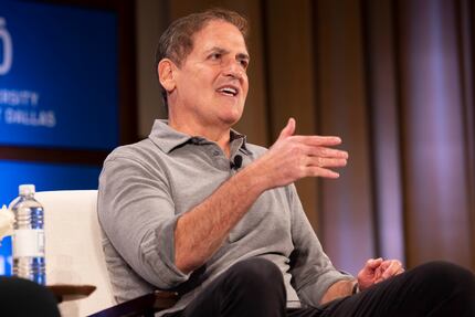 Dallas billionaire Mark Cuban during his recent appearance at Venture Dallas 2022 at the...