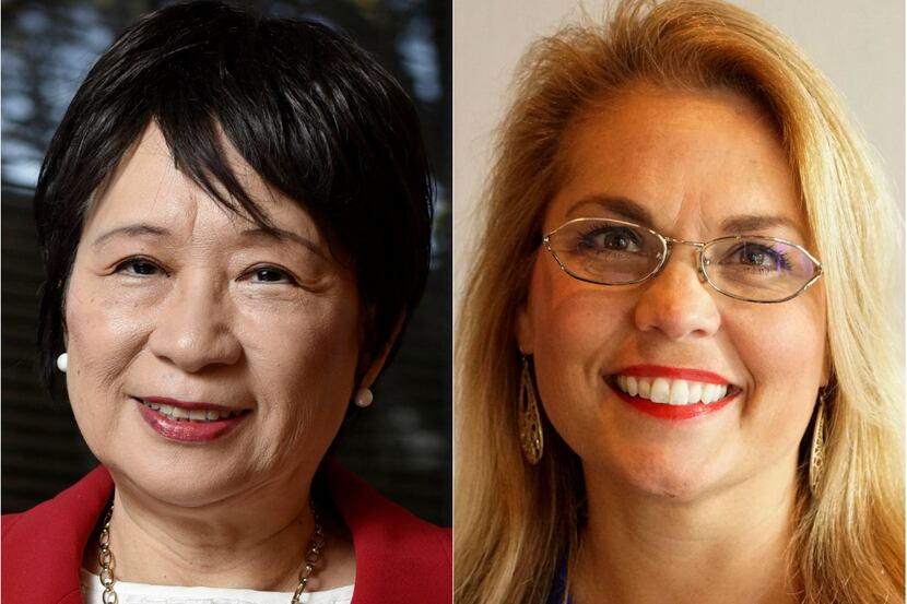 Texas House District 112 candidates Angie Chen Button (left) and Brandy Chambers.