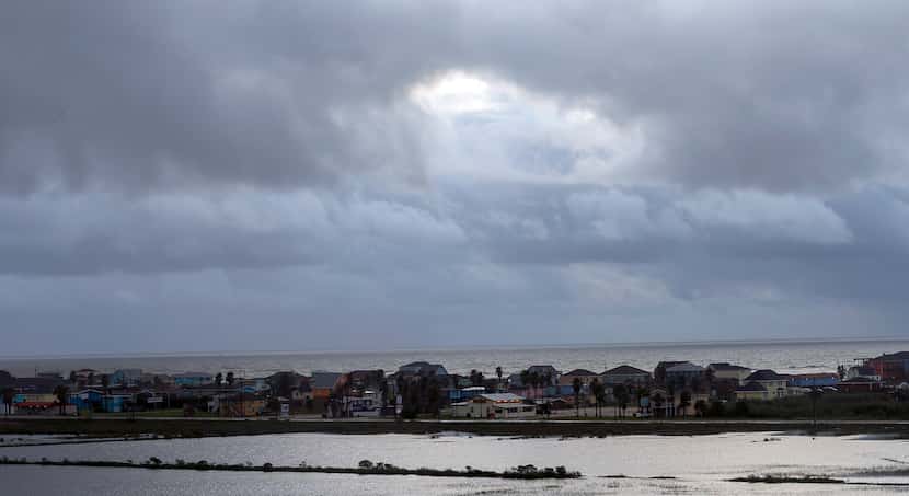 Sunshine makes its way through a break in the clouds on Sept. 22, 2020, in Surfside Beach,...