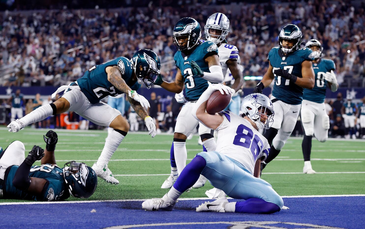 Dallas Cowboys cornerback Mike Jenkins (21) warms up prior to the NFL - NFC  Playoffs football game between the Philadelphia Eagles and Dallas Cowboys  at Cowboys Stadium in Arlington, Texas. Cowboys defeats