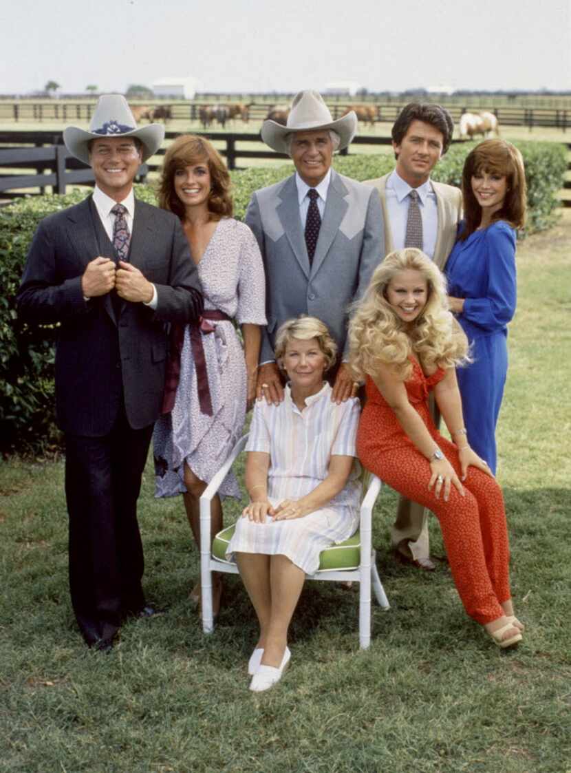 The Ewing family form the original Dallas  in 1979: sitting, Barbara Bel geddes, left, and...