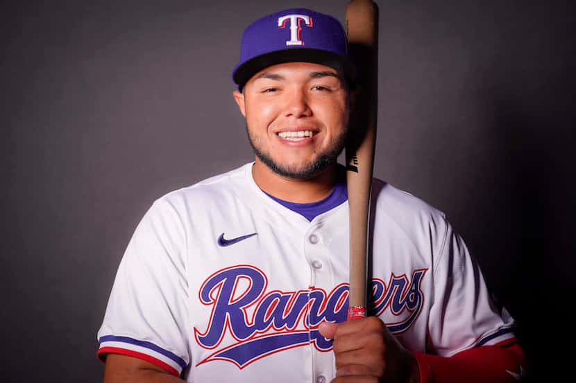 Texas Rangers infielder Abimelec Ortiz photographed at the team's training facility on...