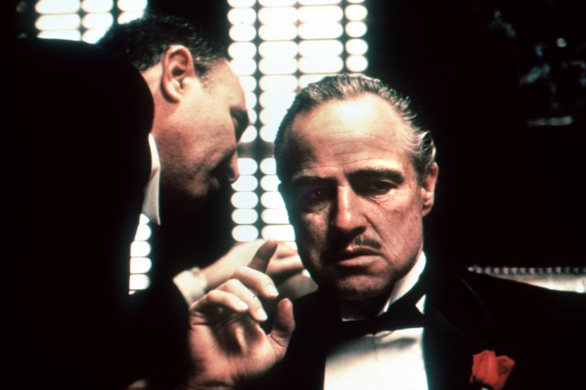 Marlon Brando, right, in Paramount Pictures, "The Godfather."