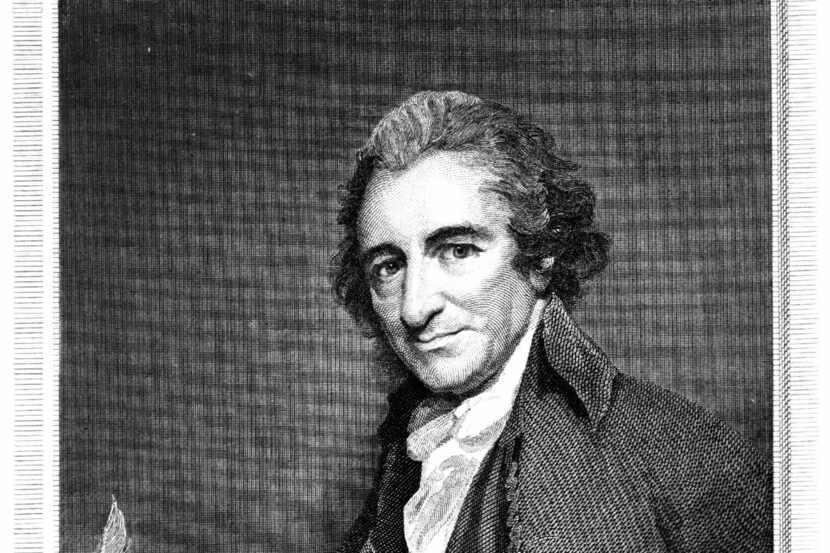 ORG XMIT: *S0426847909* Thomas Paine shown in a print from an engraving published by W....