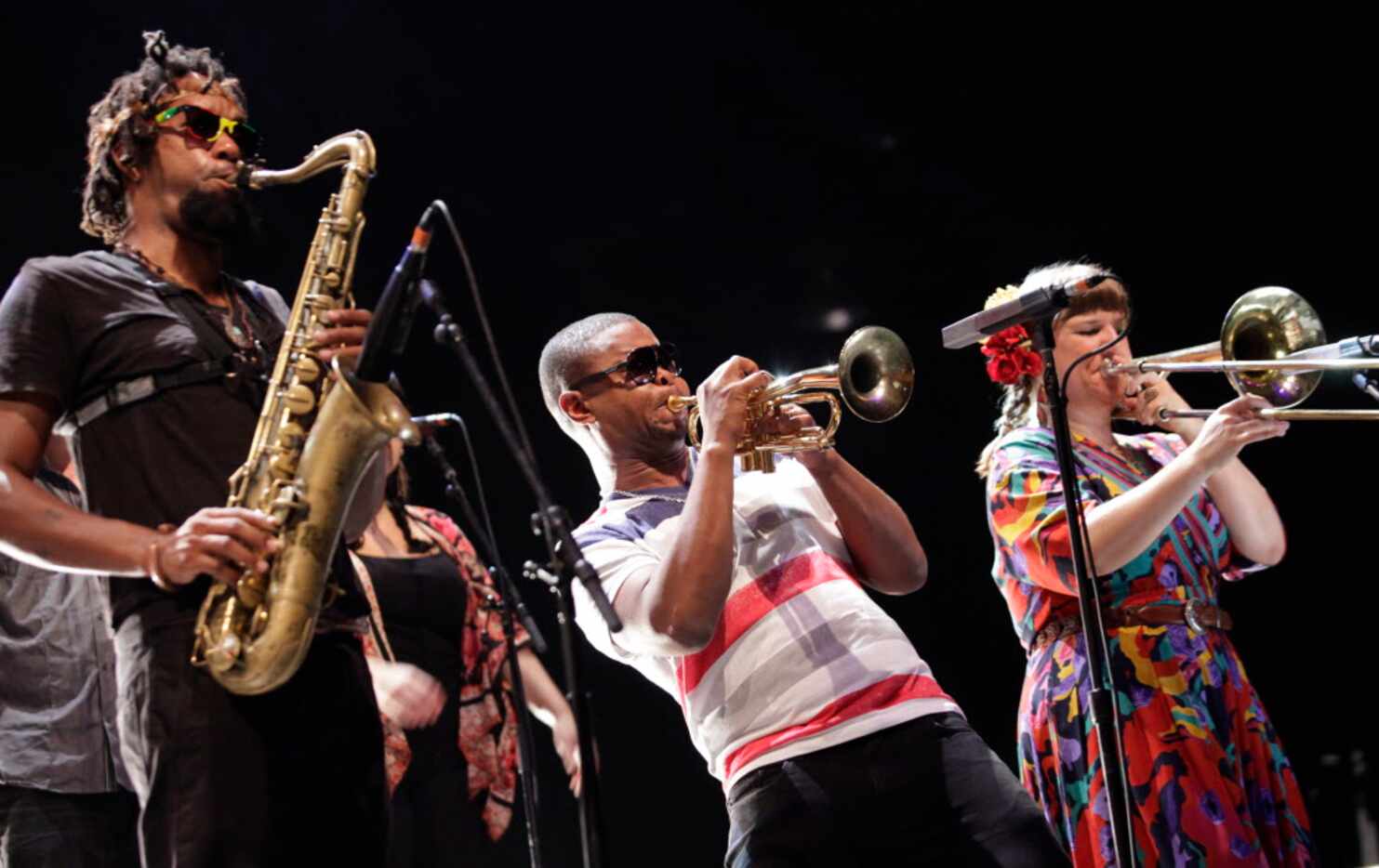 The Tedeschi Trucks band performs at Gexa Energy Pavillion in Dallas, TX, on Jul. 11, 2015. 