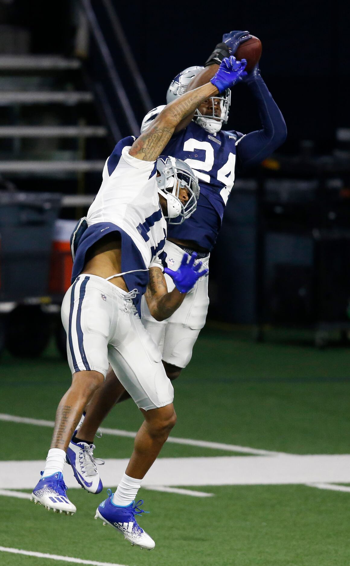 Dallas Cowboys defensive back Deante Burton (33) defends during an