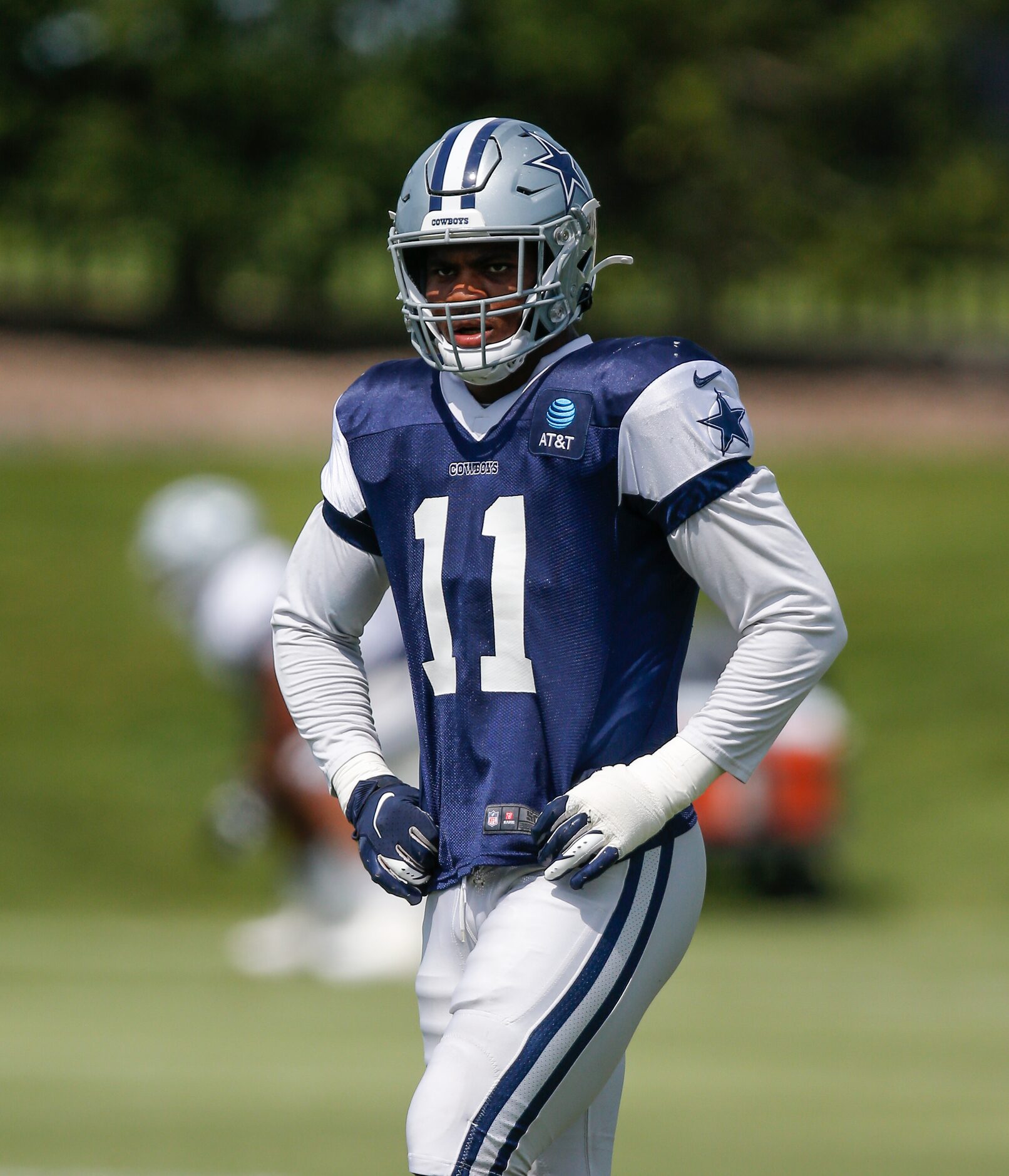 Dallas Cowboys linebacker Micah Parsons (11) participates during practice at The Star in...