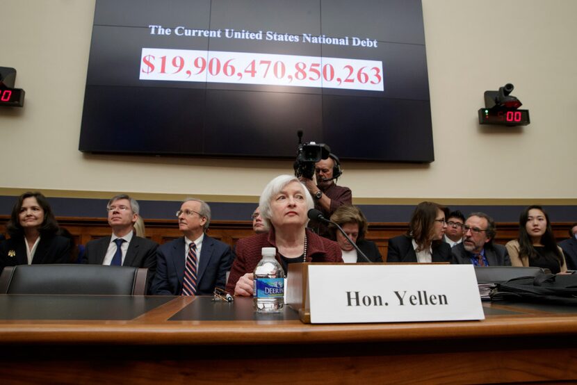 Federal Reserve Chair Janet Yellen testifies on Capitol Hill in Washington, Wednesday, Feb....