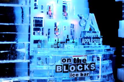 The ice bar at ICE! keeps 21 and over guests nice and toasty while they explore the holiday...