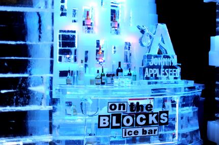 The ice bar at ICE! keeps 21 and over guests nice and toasty while they explore the holiday...
