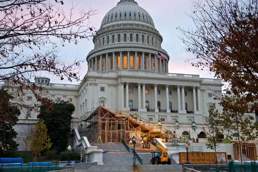 FILE - This Nov. 28, 2012 file photo shows construction contining on Capitol Hill in...