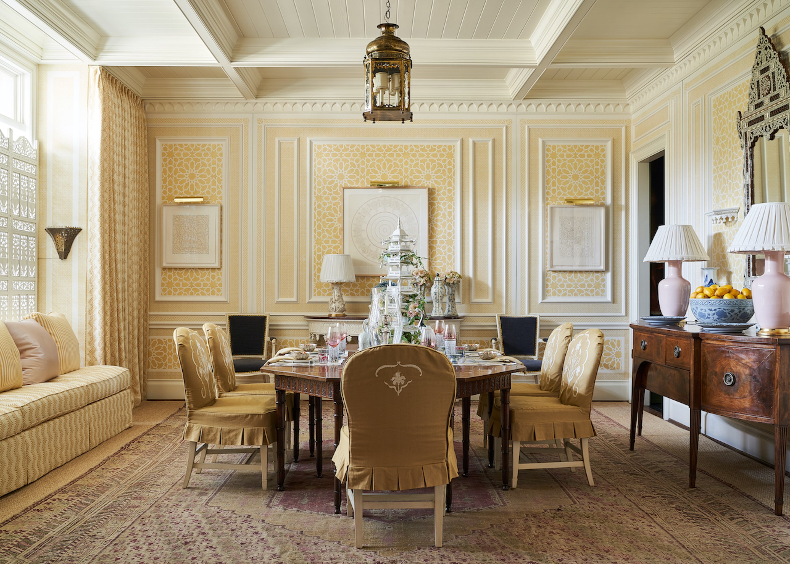 The dining room at the Kips Bay Decorator Show House Dallas. This room was designed by Cathy...