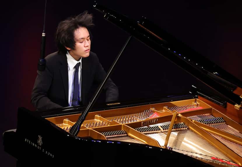 Japanese pianist Masaya Kamei performs in the semifinal round of the Van Cliburn...