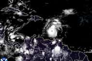 National Oceanic and Atmospheric Administration satellite image taken at 9:50pm Dallas time...