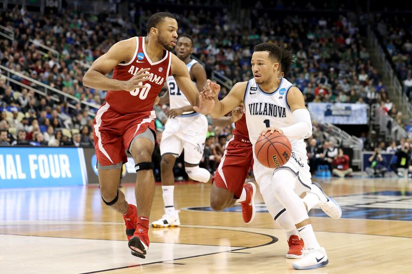 PITTSBURGH, PA - MARCH 17:  Jalen Brunson #1 of the Villanova Wildcats drives to the basket...