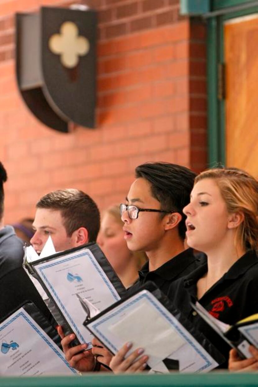 
The Bishop Lynch A Cappella Choir sang at the kickoff celebration, which was held at the...