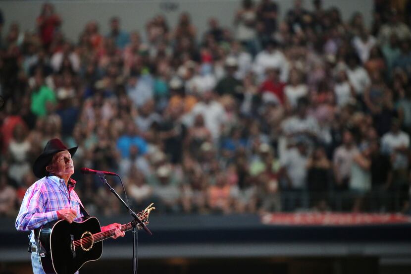 George Strait plays the last show of what was billed as his final tour at AT&T Stadium in...
