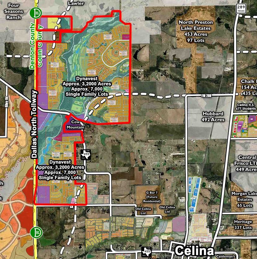 The Legacy Hills community will be built northwest of Celina in Denton County.