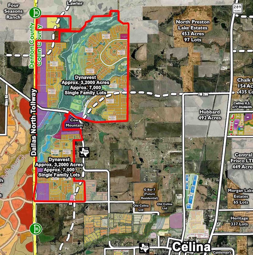 The Legacy Hills community will be built northwest of Celina in Denton County.