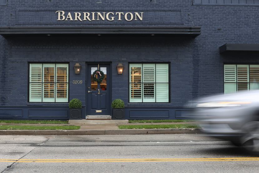 The exterior of Barrington on Nov. 7 in Dallas.