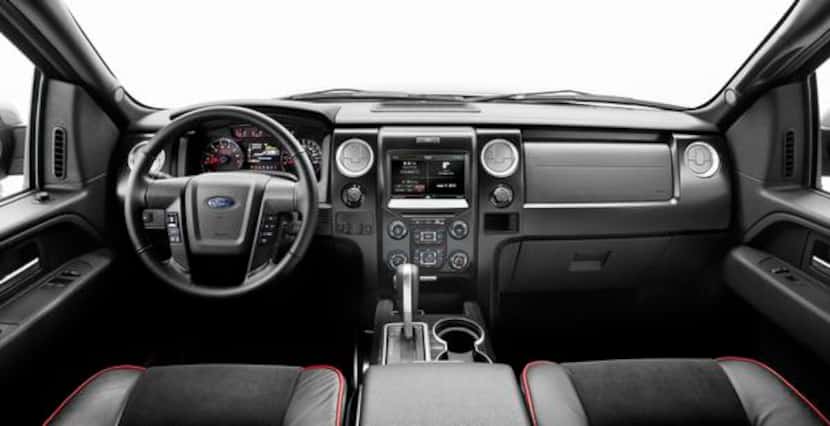 Inside the 2014 Ford F-150 Tremor, a large touch-screen that dominated the center of the...