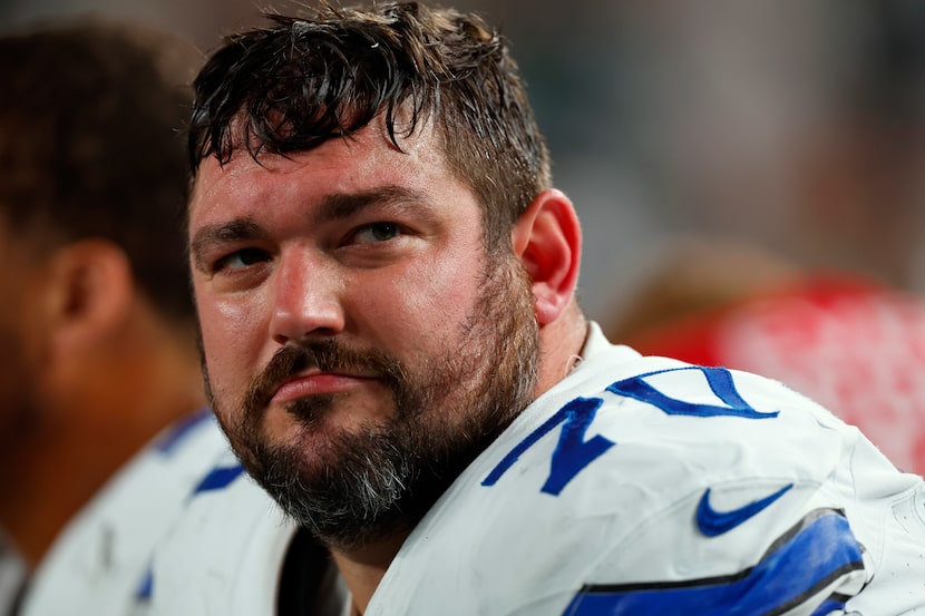 Dallas Cowboys guard Zack Martin (70) in action against the Philadelphia Eagles during an...