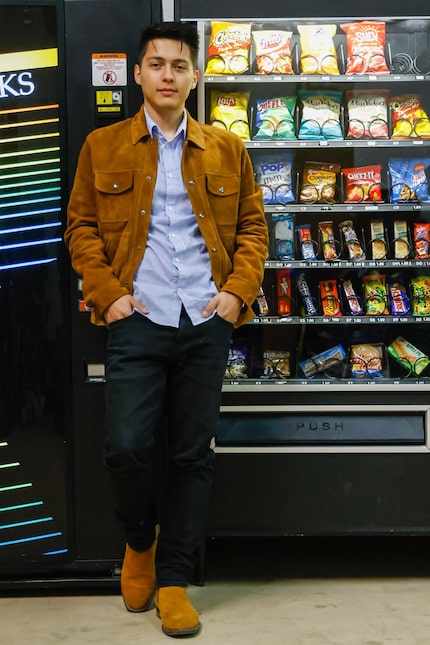 Jaime Ibañez, 21, a popular vending machine content creator on YouTube, at his company's...