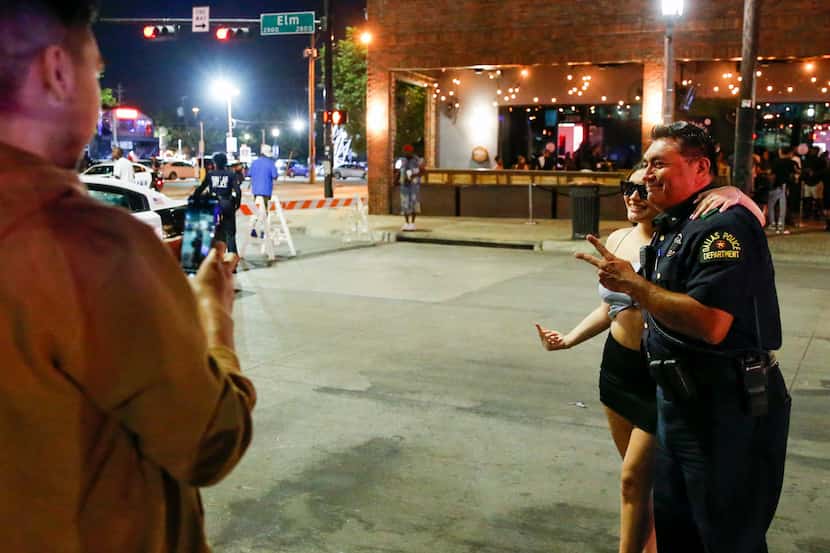 Herrera poses for a picture while on patrol in Deep Ellum. While law enforcement is priority...