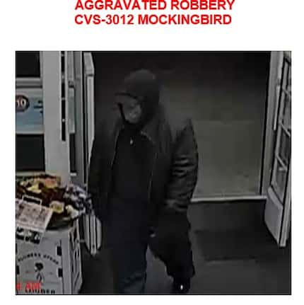 Surveillance photo of robbery suspect