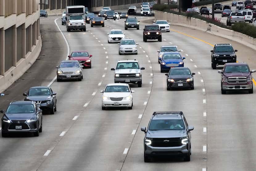 Traffic flows in the 6600 block of North Central Expressway on Wednesday, April 10, 2024, in...