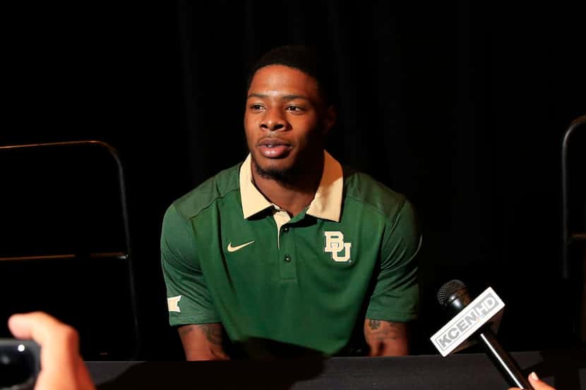 Jul 21, 2015; Dallas, TX, USA; Baylor Bears wide receiver Corey Coleman speaks to the media...
