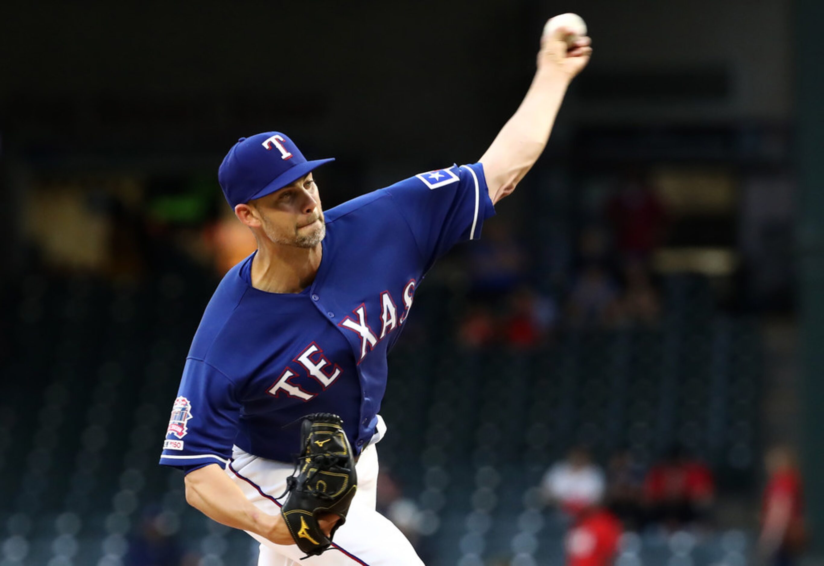 ARLINGTON, TEXAS - APRIL 16:  Mike Minor #23 of the Texas Rangers throws against the Los...