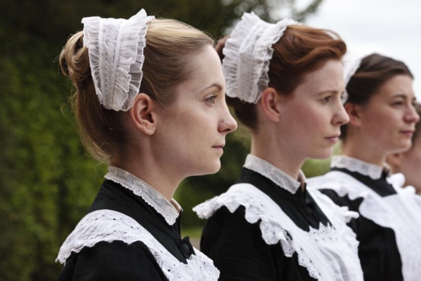 In this image released by PBS, Joanne Frogatt as Anna Smith, left, and Amy Nuttall as Ethel...
