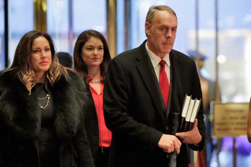 Rep. Ryan Zinke, R-Mont. (right), visited President-elect Donald Trump Monday at Trump Tower...
