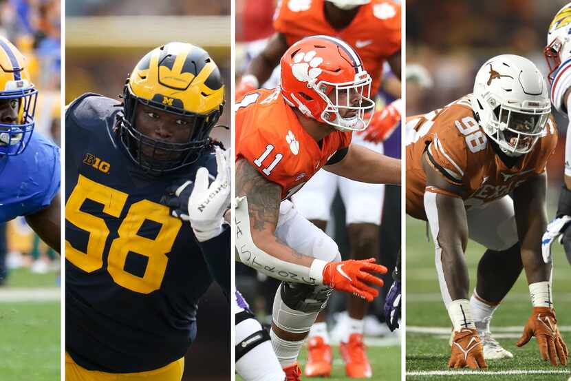 Will the Cowboys select a defensive tackle in the 2023 NFL draft? From left to right,...