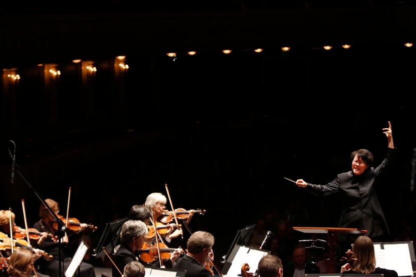 Mei-Ann Chen conducts Fort Worth Symphony Orchestra at the Bass Performance Hall in Fort...