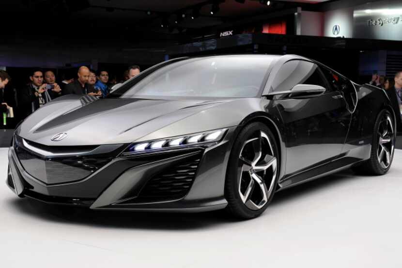 Acura’s NSX concept vehicle was among the models unveiled at the Detroit auto show on...