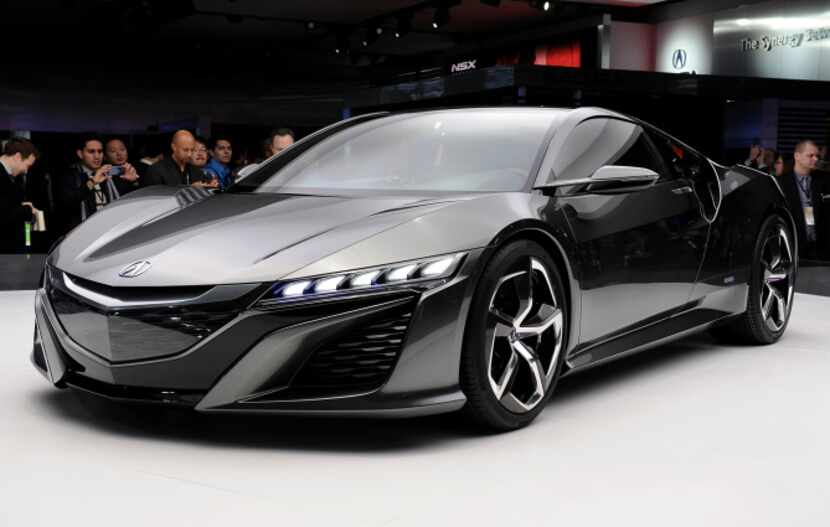Acura’s NSX concept vehicle was among the models unveiled at the Detroit auto show on...
