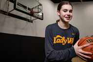Eighth-grader Finley Chastain poses for a photo after practicing at Tyler Relph Basketball...