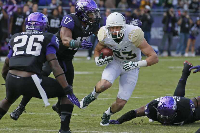 Baylor receiver Clay Fuller (23) is pictured during the Baylor University Bears vs. the TCU...