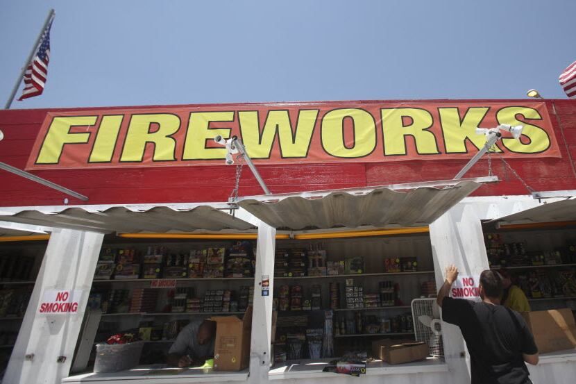  Fireworks can be sold in Collin County before Texas Independence Day at stands like this...
