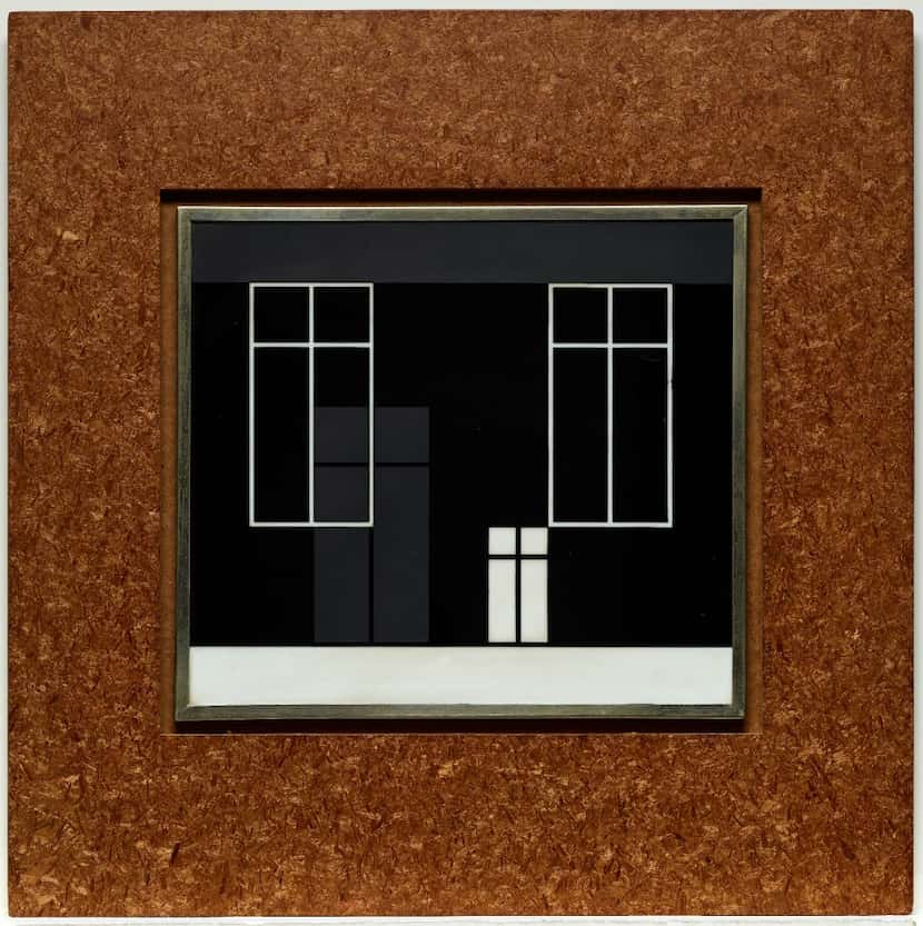 Josef Albers, 'Walls and Screens,' c. 1928, sandblasted opaque red flashed glass with black...