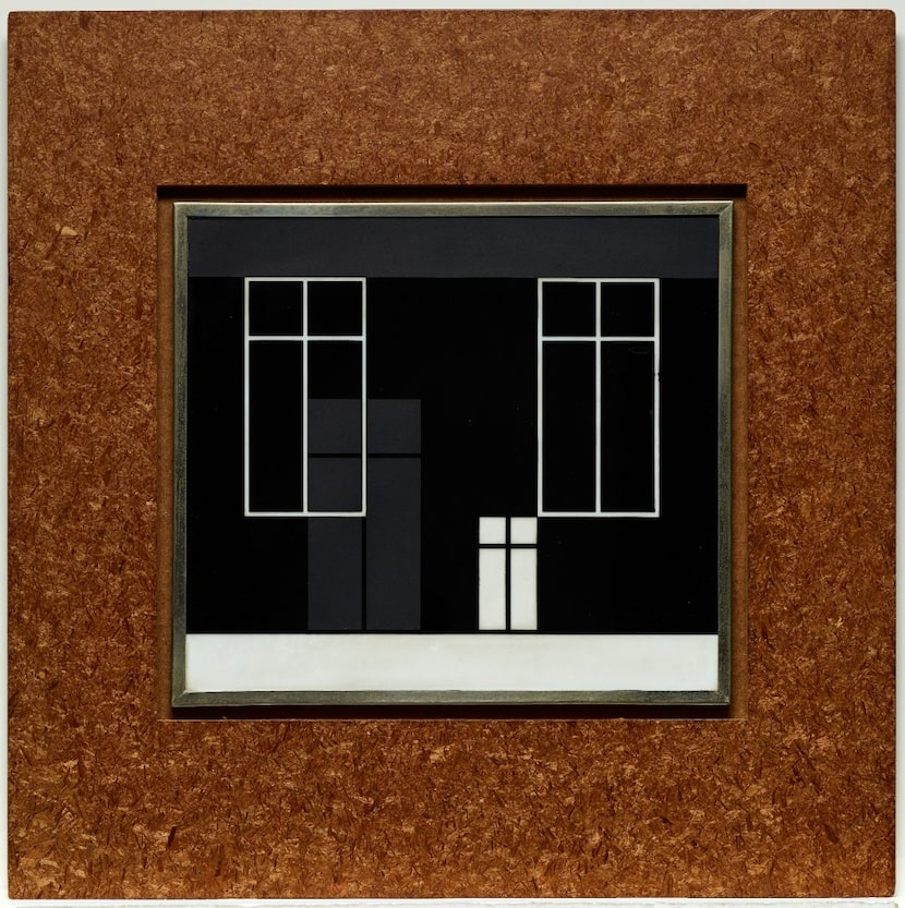 Josef Albers, 'Walls and Screens,' c. 1928, sandblasted opaque red flashed glass with black...