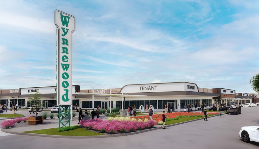 This rendering of a reimagined Wynnewood Village shopping center shows the planned additions...