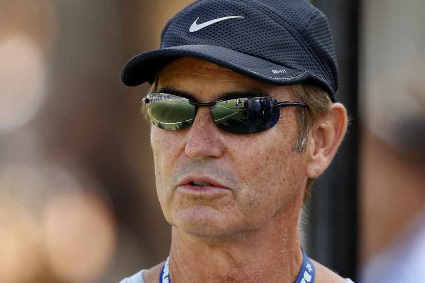 Former Baylor football coach Art Briles attended Dallas Cowboys afternoon practice at...