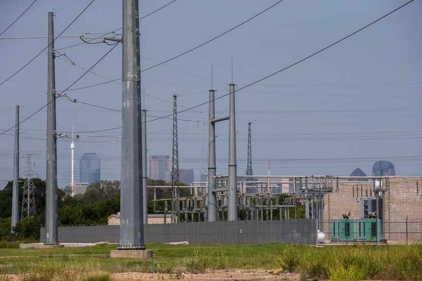 An Oncor power substation in Dallas. ERCOT is forecasting a peak demand of 74,853 megawatts...