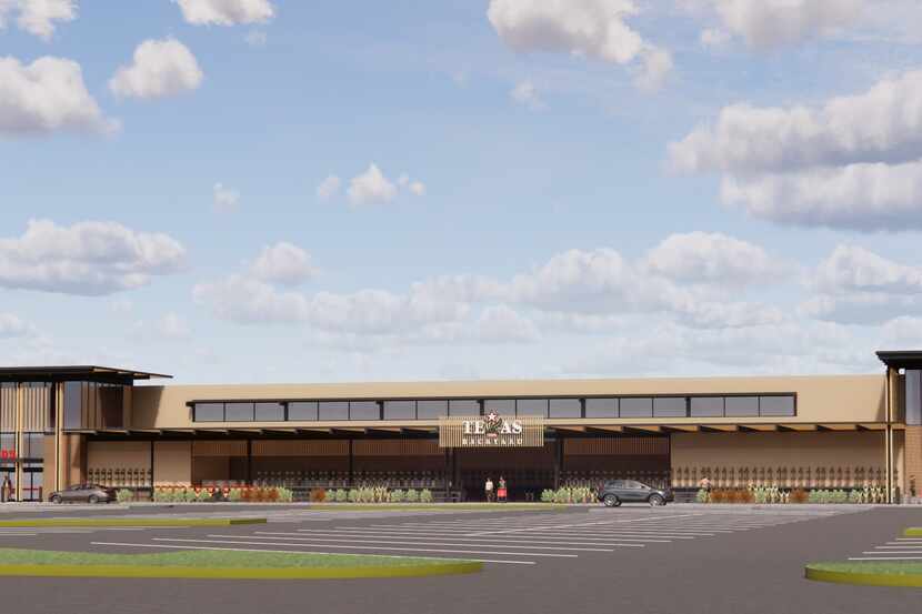 Rendering of the H-E-B store in Frisco that's scheduled to open in fall 2022 on the...