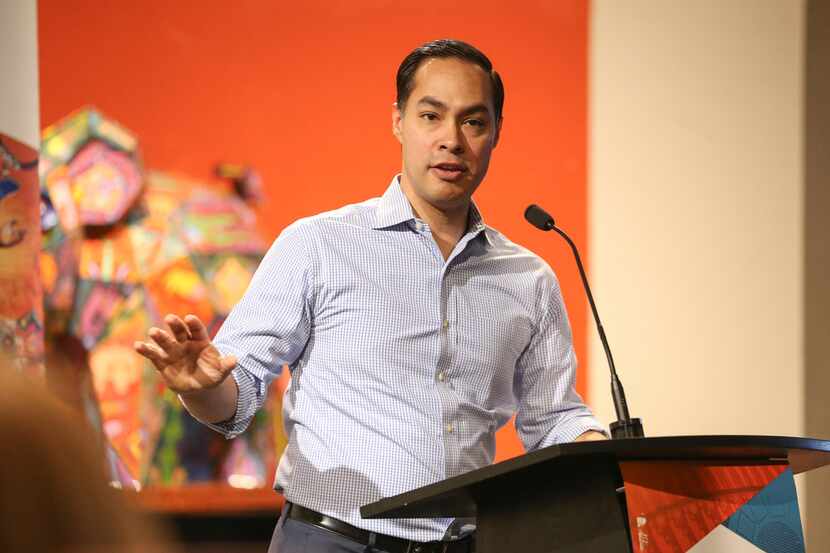 Presidential candidate Julian Castro spoke at a campaign fundraiser Monday at Mercado 369 in...