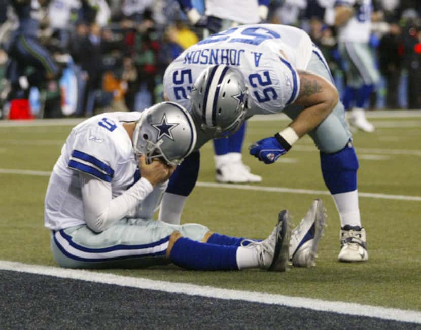 THE D-FW AREA'S WORST SPORTS MOMENTS:

Tony Romo's fumble on a field-goal try with 1:19 left...